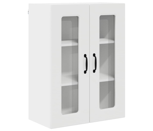 Virtuves Sienas Skapītis Ar Plauktu Augsta Spīduma Baltā Krāsa Vidaxl