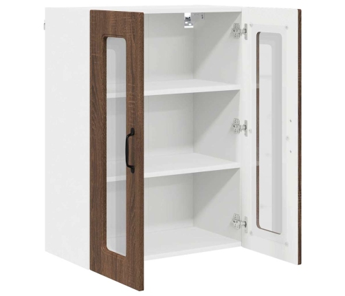 Virtuves Sienas Skapītis Ar Plauktu Brūns Ozols 60 X 31 X 80 Cm Vidaxl