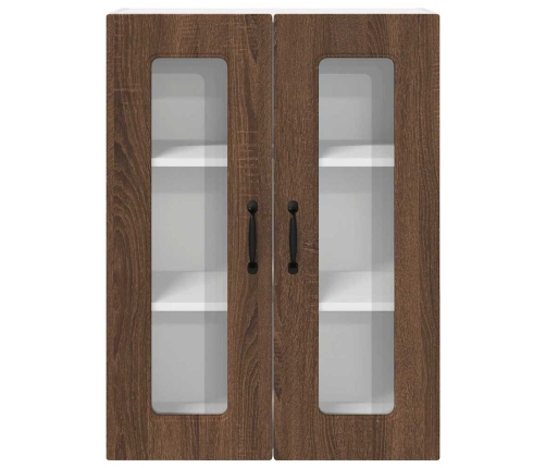 Virtuves Sienas Skapītis Ar Plauktu Brūns Ozols 60 X 31 X 80 Cm Vidaxl