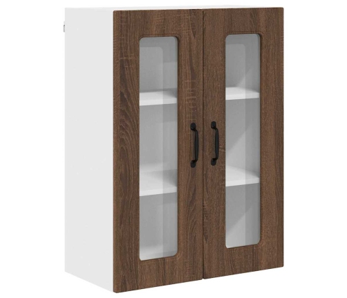 Virtuves Sienas Skapītis Ar Plauktu Brūns Ozols 60 X 31 X 80 Cm Vidaxl