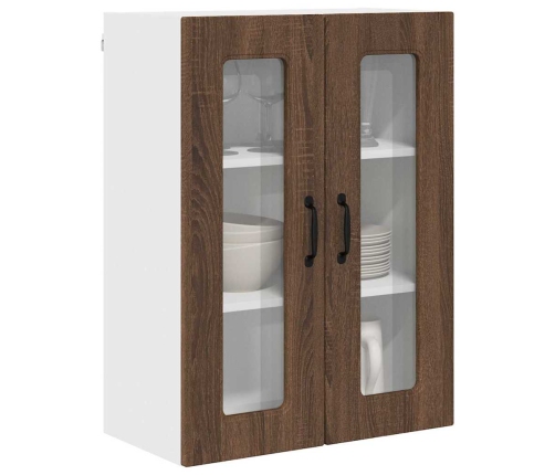 Virtuves Sienas Skapītis Ar Plauktu Brūns Ozols 60 X 31 X 80 Cm Vidaxl