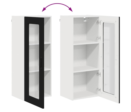 Virtuves Sienas Skapītis Ar Plauktu Melna 40 X 31 X 100 Cm Vidaxl