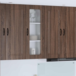 Virtuves Sienas Skapītis Ar Durvīm Brūns Ozols 40 X 31 X 100 Cm Vidaxl