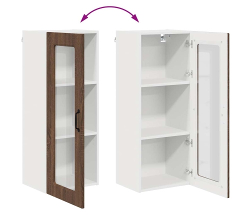 Virtuves Sienas Skapītis Ar Durvīm Brūns Ozols 40 X 31 X 100 Cm Vidaxl