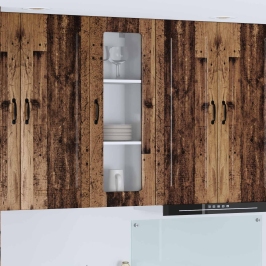 Virtuves Sienas Skapītis Ar Plauktu Vecs Koks 40 X 31 X 100 Cm Vidaxl