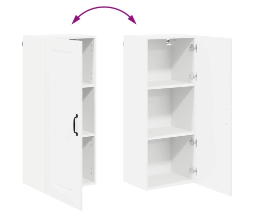 Virtuves Sienas Skapītis Ar Plauktu Augsta Spīduma Baltā Krāsa Vidaxl