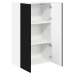 Virtuves Sienas Skapītis Ar Plauktu Melna 60 X 31 X 100 Cm Vidaxl
