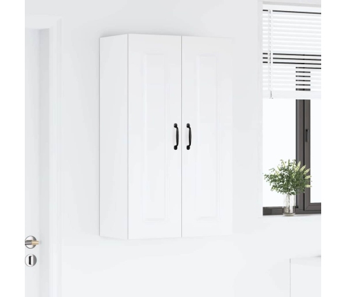 Virtuves Sienas Skapītis Ar Plauktu Augsta Spīduma Baltā Krāsa Vidaxl