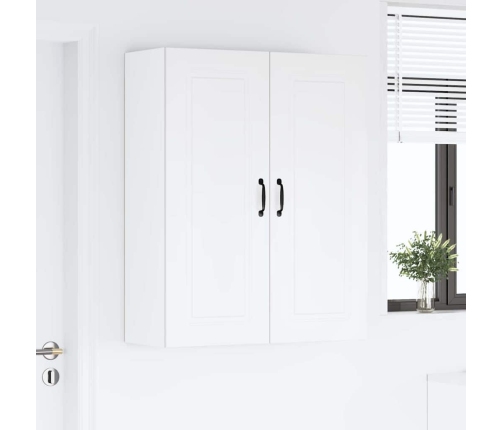 Virtuves Sienas Skapītis Ar Plauktu Augsta Spīduma Baltā Krāsa Vidaxl