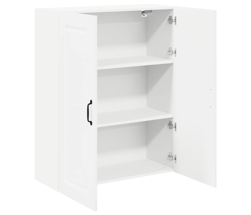 Virtuves Sienas Skapītis Ar Plauktu Augsta Spīduma Baltā Krāsa Vidaxl