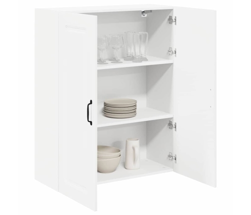 Virtuves Sienas Skapītis Ar Plauktu Augsta Spīduma Baltā Krāsa Vidaxl