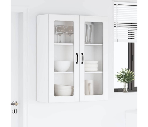 Virtuves Sienas Skapītis Ar Plauktu Augsta Spīduma Baltā Krāsa Vidaxl