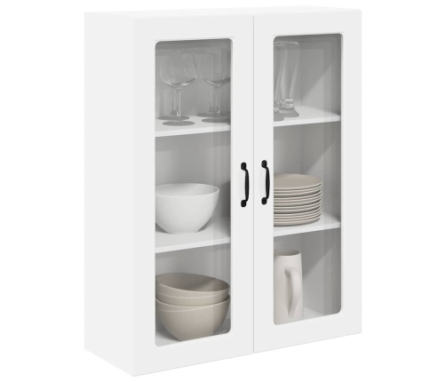 Virtuves Sienas Skapītis Ar Plauktu Augsta Spīduma Baltā Krāsa Vidaxl