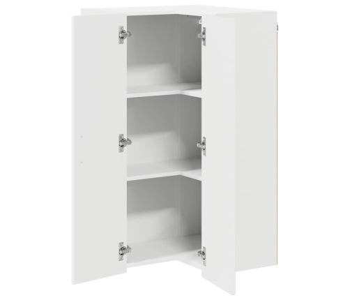 Virtuves Sienas Skapītis Ar Plauktu Augsta Spīduma Baltā Krāsa Vidaxl