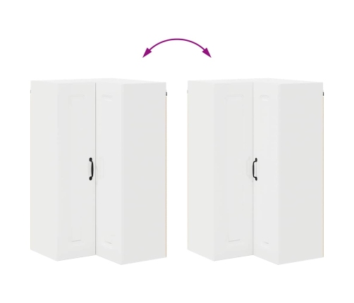 Virtuves Sienas Skapītis Ar Plauktu Augsta Spīduma Baltā Krāsa Vidaxl