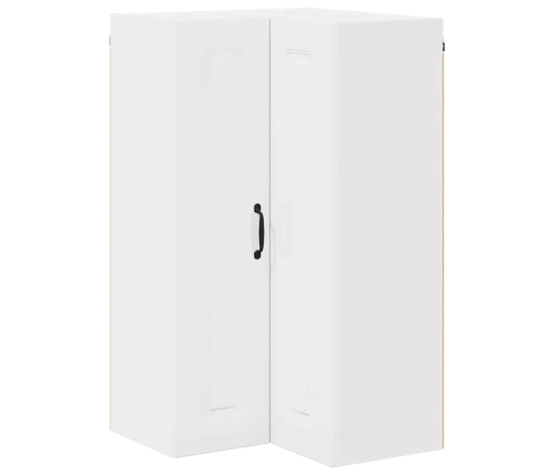 Virtuves Sienas Skapītis Ar Plauktu Augsta Spīduma Baltā Krāsa Vidaxl