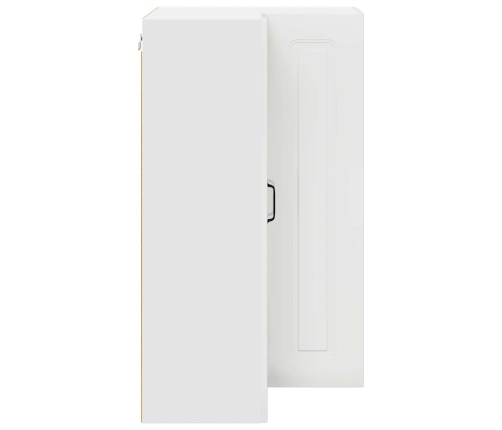 Virtuves Sienas Skapītis Ar Plauktu Augsta Spīduma Baltā Krāsa Vidaxl