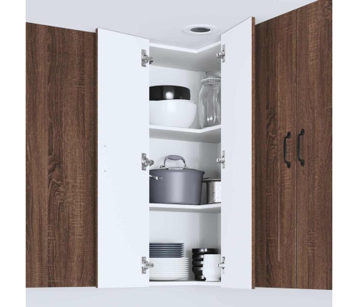 Virtuves Sienas Skapītis Ar Durvīm Brūns Ozols 57 X 57 X 100 Cm Vidaxl