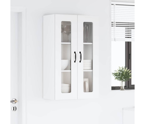 Virtuves Sienas Skapītis Ar Plauktu Augsta Spīduma Baltā Krāsa Vidaxl