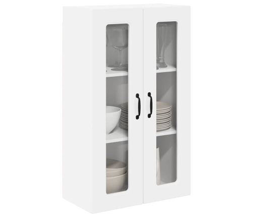 Virtuves Sienas Skapītis Ar Plauktu Augsta Spīduma Baltā Krāsa Vidaxl