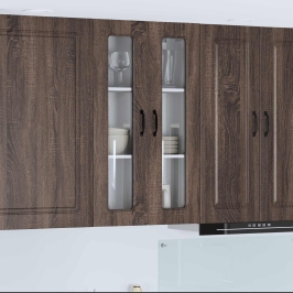 Virtuves Sienas Skapītis Ar Durvīm Brūns Ozols 60 X 31 X 100 Cm Vidaxl