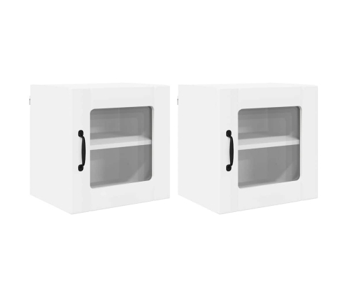 Virtuves Sienas Skapītis Ar Plauktu 2 Pcs Balts 40 X 31 X 40 Cm Vidaxl