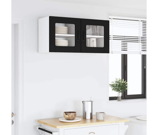 Virtuves Sienas Skapītis Ar Plauktu 2 Pcs Melna 40 X 31 X 40 Cm Vidaxl