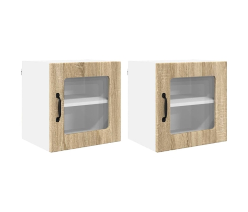 Virtuves Sienas Skapītis 2 Pcs Sonoma Ozols 40 X 31 X 40 Cm Vidaxl