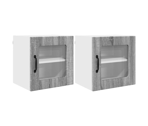 Virtuves Sienas Skapītis 2 Pcs Pelēks Sonoma 40 X 31 X 40 Cm Vidaxl