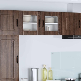 Virtuves Sienas Skapītis Ar Plauktu Brūns Ozols 40 X 31 X 40 Cm Vidaxl