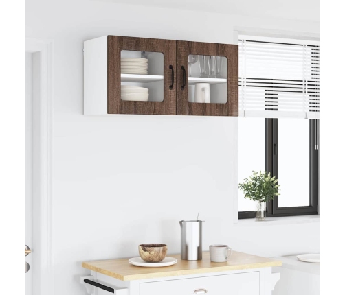 Virtuves Sienas Skapītis 2 Pcs Brūns Ozols 40 X 31 X 40 Cm Vidaxl