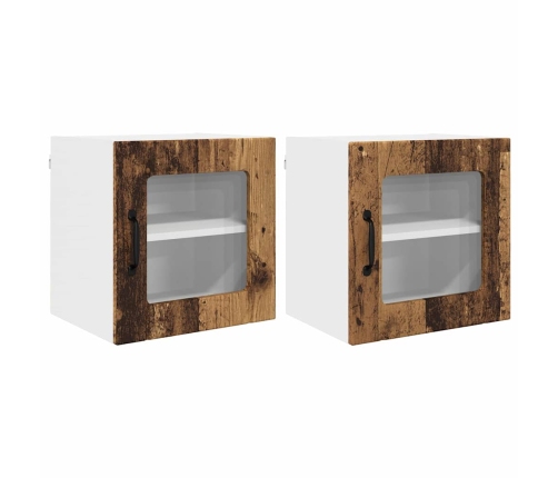 Virtuves Sienas Skapītis 2 Pcs Vecs Koks 40 X 31 X 40 Cm Vidaxl