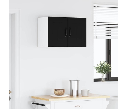 Virtuves Sienas Skapītis Ar Plauktu Melna 30 X 31 X 40 Cm Vidaxl