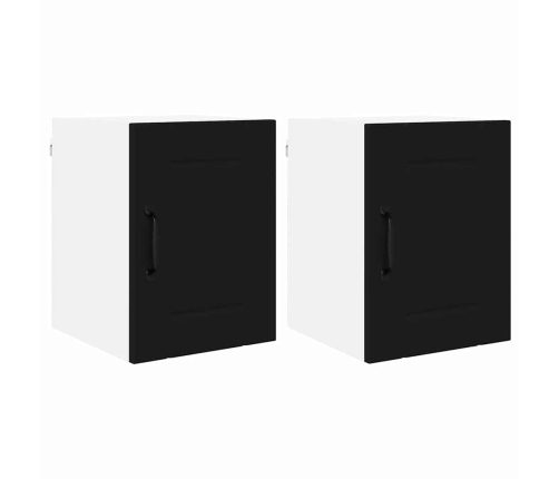 Virtuves Sienas Skapītis Ar Plauktu 2 Pcs Melna 30 X 31 X 40 Cm Vidaxl