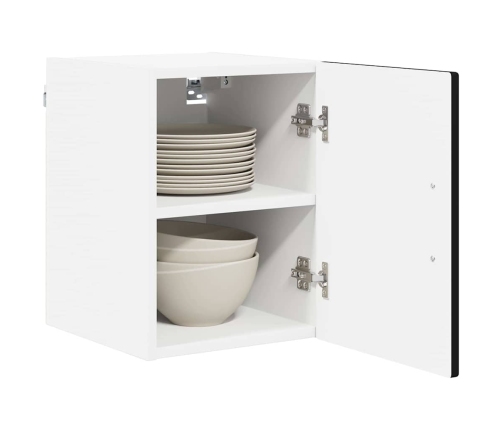 Virtuves Sienas Skapītis Ar Plauktu 2 Pcs Melna 30 X 31 X 40 Cm Vidaxl