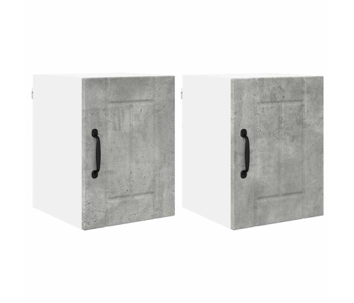Virtuves Sienas Skapītis 2 Pcs Betona Pelēks 30 X 31 X 40 Cm Vidaxl