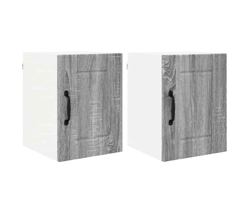 Virtuves Sienas Skapītis 2 Pcs Pelēks Sonoma 30 X 31 X 40 Cm Vidaxl