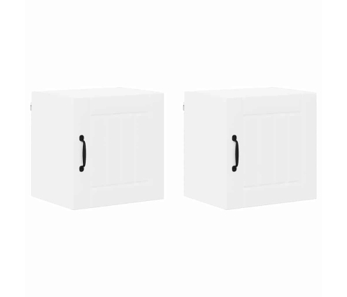 Virtuves Sienas Skapītis Ar Plauktu 2 Pcs Balts 40 X 31 X 40 Cm Vidaxl