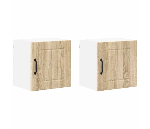 Virtuves Sienas Skapītis 2 Pcs Sonoma Ozols 40 X 31 X 40 Cm Vidaxl