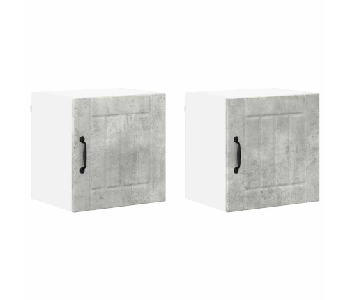 Virtuves Sienas Skapītis 2 Pcs Betona Pelēks 40 X 31 X 40 Cm Vidaxl