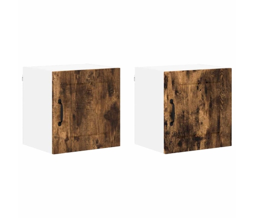 Virtuves Sienas Skapītis 2 Pcs Dūmaka Ozols 40 X 31 X 40 Cm Vidaxl