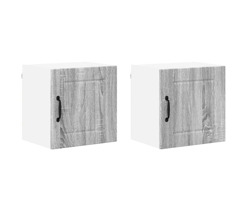 Virtuves Sienas Skapītis 2 Pcs Pelēks Sonoma 40 X 31 X 40 Cm Vidaxl