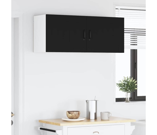 Virtuves Sienas Skapītis Ar Plauktu 2 Pcs Melna 50 X 31 X 40 Cm Vidaxl