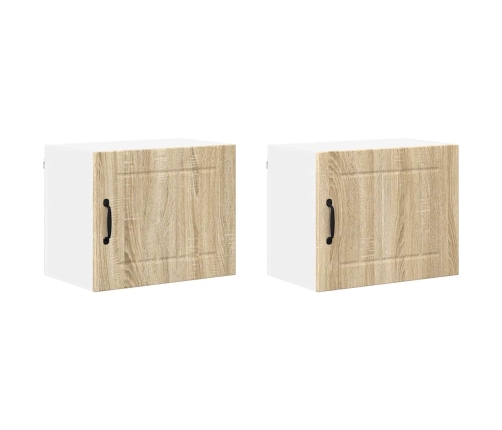 Virtuves Sienas Skapītis 2 Pcs Sonoma Ozols 50 X 31 X 40 Cm Vidaxl