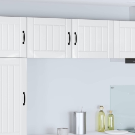 Virtuves Sienas Skapītis Ar Plauktu Augsta Spīduma Baltā Krāsa Vidaxl