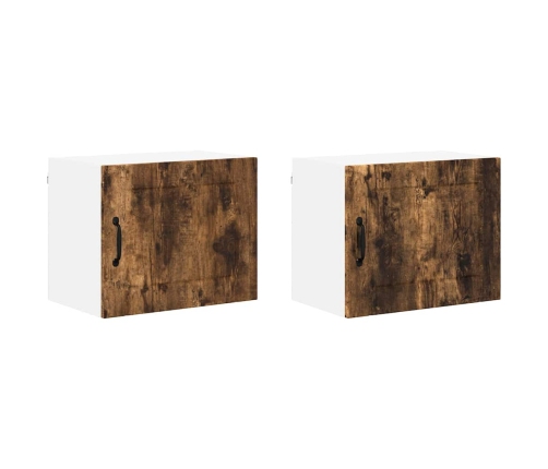 Virtuves Sienas Skapītis 2 Pcs Dūmaka Ozols 50 X 31 X 40 Cm Vidaxl