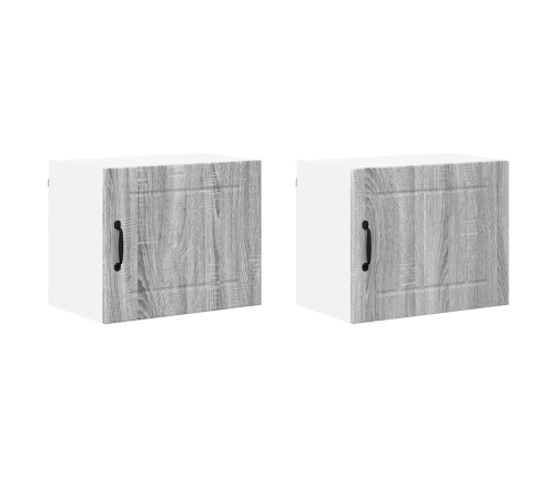 Virtuves Sienas Skapītis 2 Pcs Pelēks Sonoma 50 X 31 X 40 Cm Vidaxl