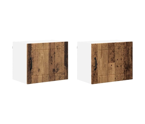 Virtuves Sienas Skapītis 2 Pcs Vecs Koks 50 X 31 X 40 Cm Vidaxl