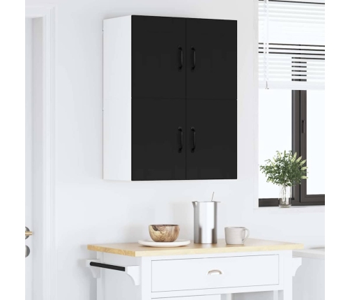 Virtuves Sienas Skapītis Ar Plauktu 2 Pcs Melna 60 X 31 X 40 Cm Vidaxl