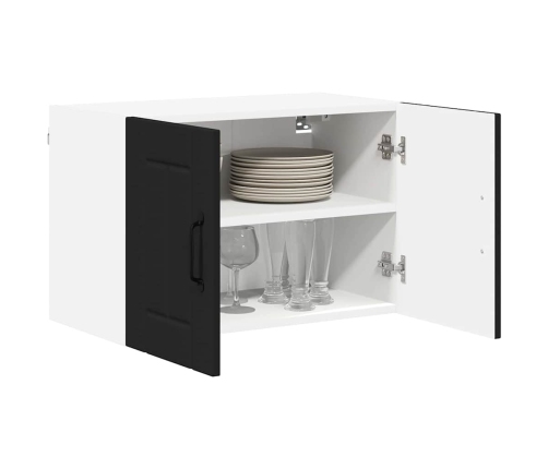 Virtuves Sienas Skapītis Ar Plauktu 2 Pcs Melna 60 X 31 X 40 Cm Vidaxl